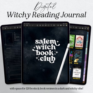 Digital Witchy Reading Journal, Reading Planner, Reading Tracker, Reading Log, Book Review Journal for Goodnotes, Book Tracker, Book Journal