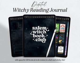 Digital Witchy Reading Journal, Reading Planner, Reading Tracker, Reading Log, Book Review Journal for Goodnotes, Book Tracker, Book Journal