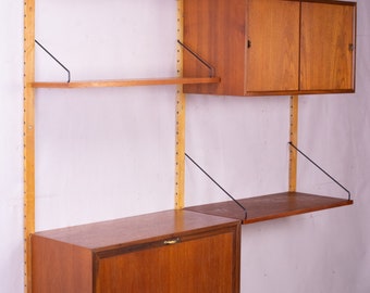 Vintage Danish Royal System teak modular shelving units & cabinets by Poul Cadovius 1950s