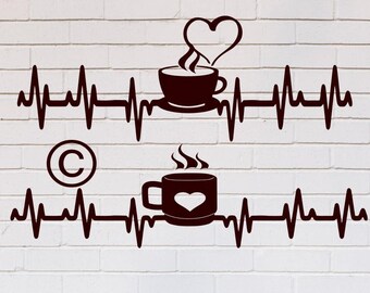 Free Free 235 Coffee Cup Heartbeat Svg SVG PNG EPS DXF File