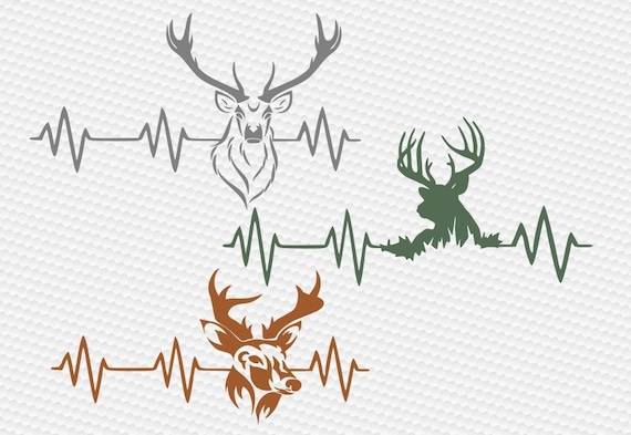 Download Hunting Svg Fishing Svg Deer Svg Heartbeat Svg Buck Svg Etsy