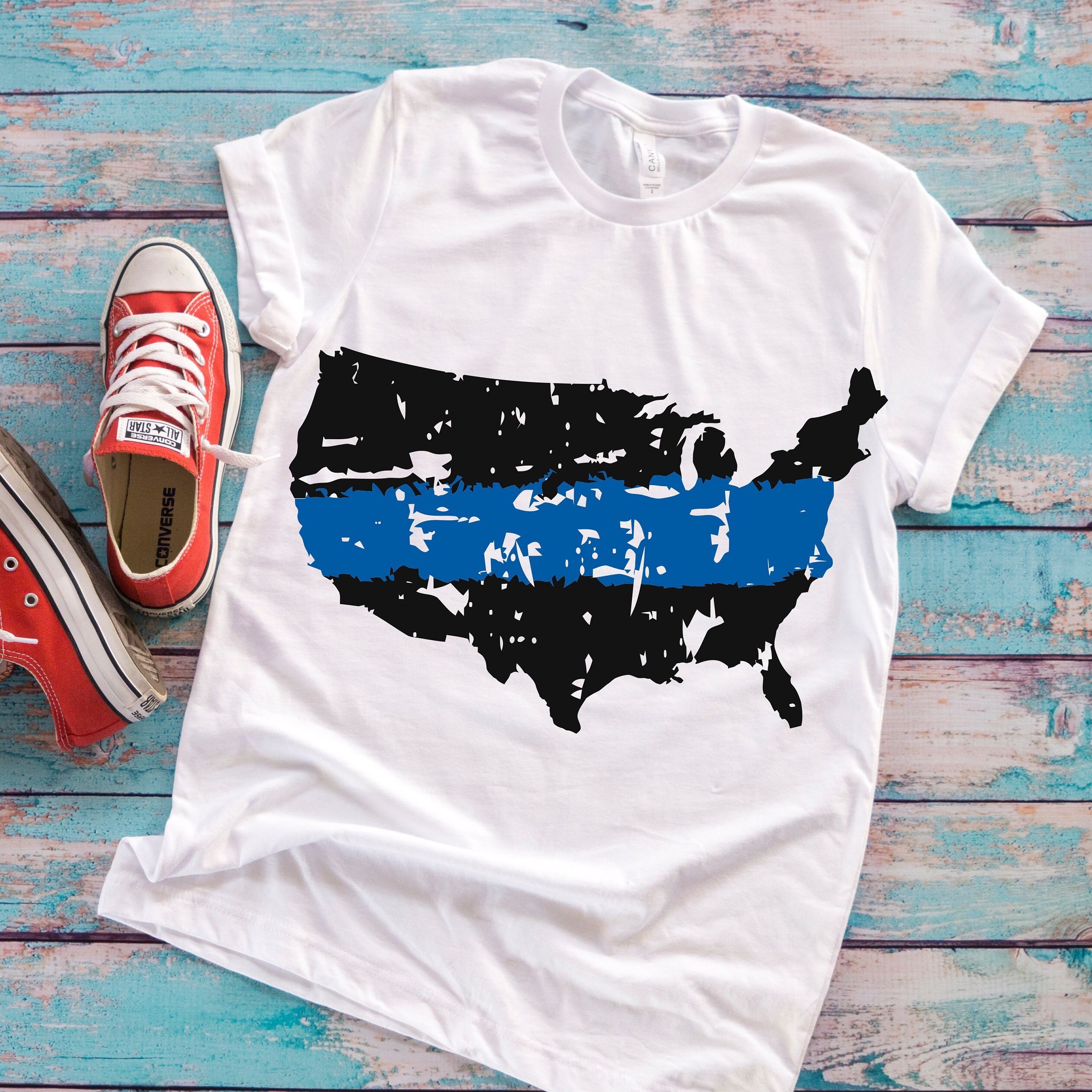 thin blue line converse