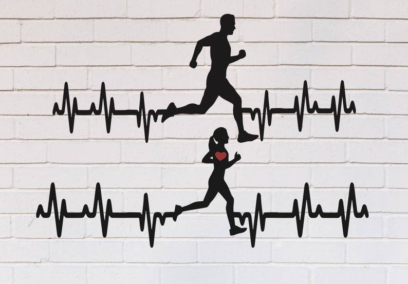 Download Cross country svg running svg heartbeat svg runner svg | Etsy