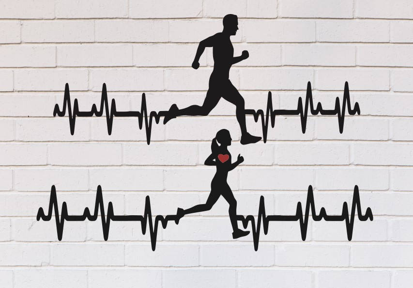 Heartbeat distance runner svg Runner svg Running svg Etsy