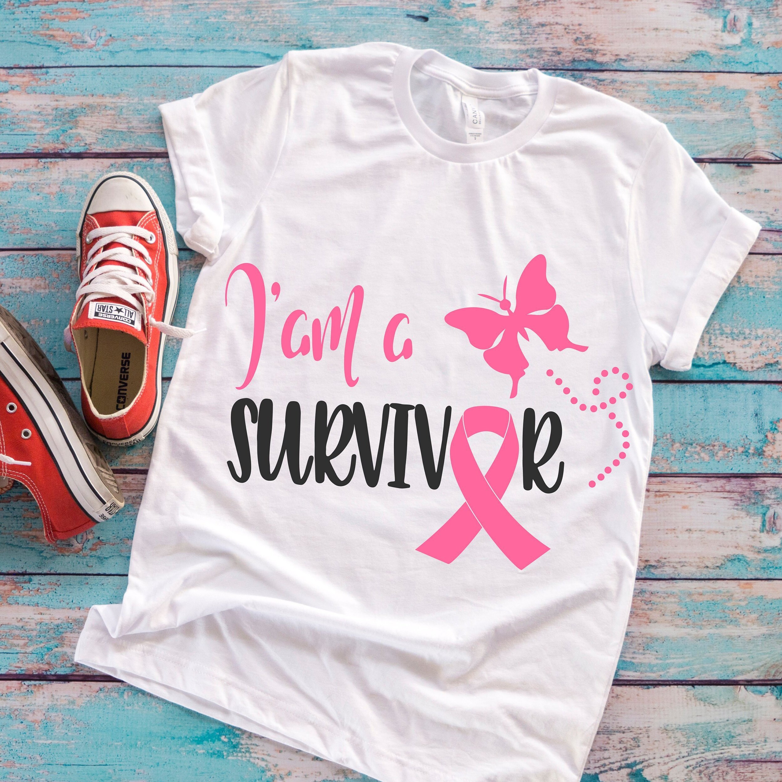 pink ribbon converse