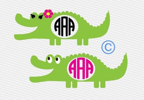 Gat Svg Alligator Svg Crocodile Monogram Svg Kids Svg Zoo | Etsy