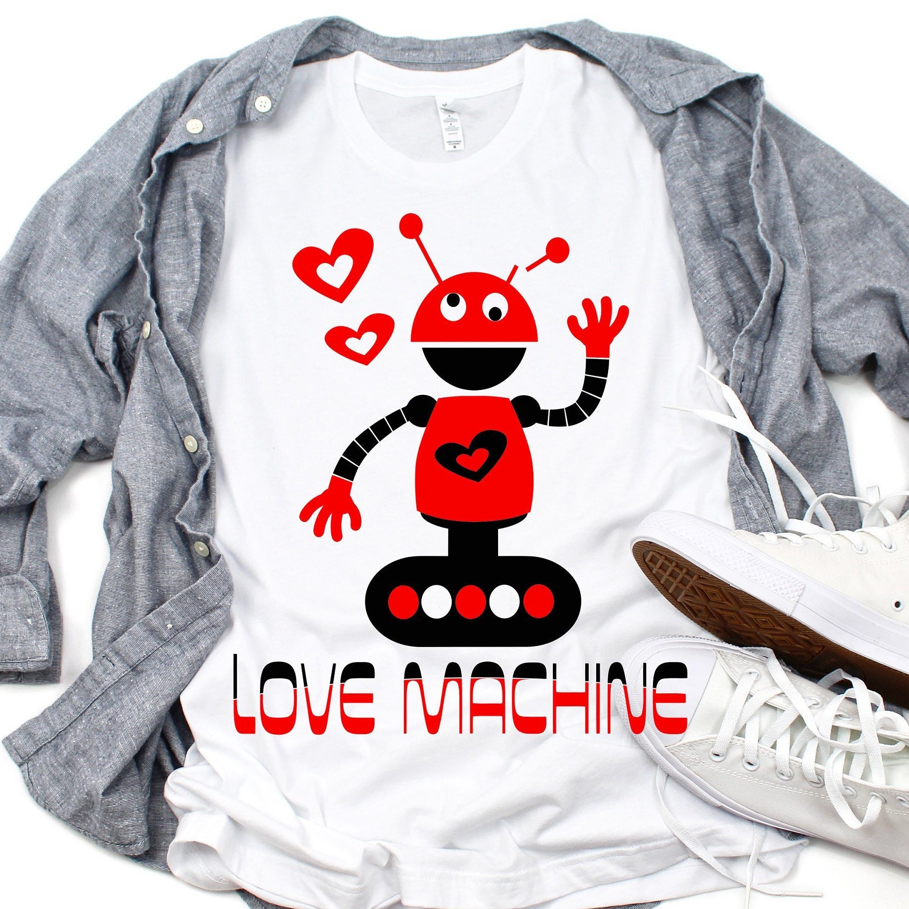 Download Valentine robot Love machine clipart svg Boy Valentine's ...
