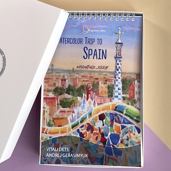 Watercolor Kit Spain with Artbook in English Watercolor Paints FREE SHIP Watercolor Sketchbook Insparea Mother's Day Gift