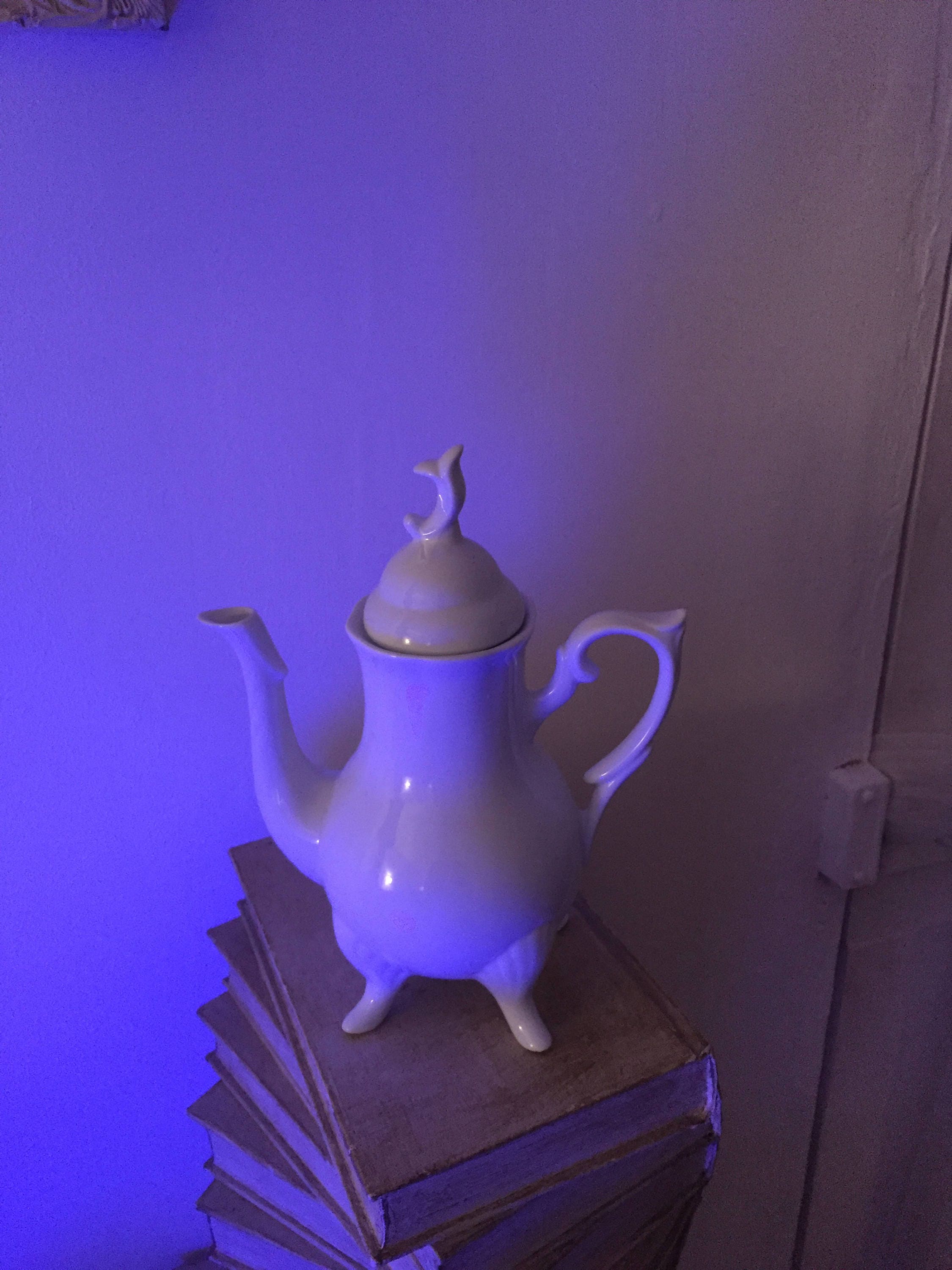 Reserved for Lisa*****White porcelain French coffee pot shabbychic