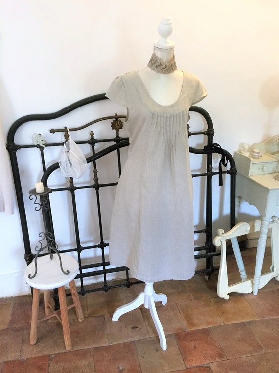 talia benson linen dress