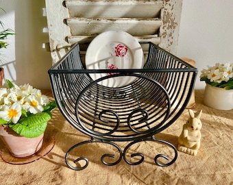 フランス アンティーク ワイヤーディッシュラック アンティーク雑貨