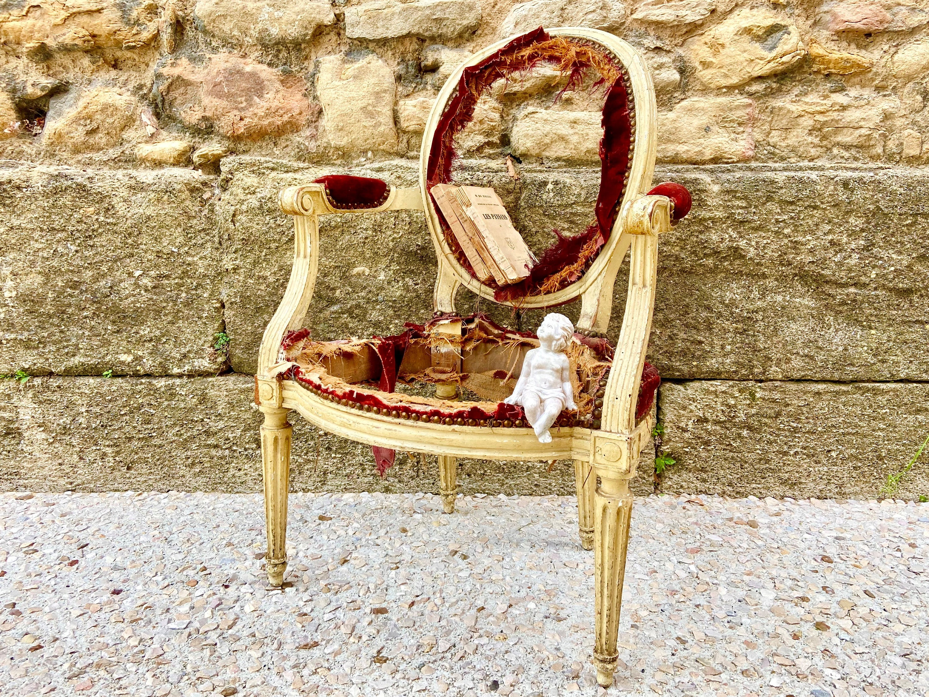 Louis XV Velvet Bergere Chair — Callie Weddings & Events