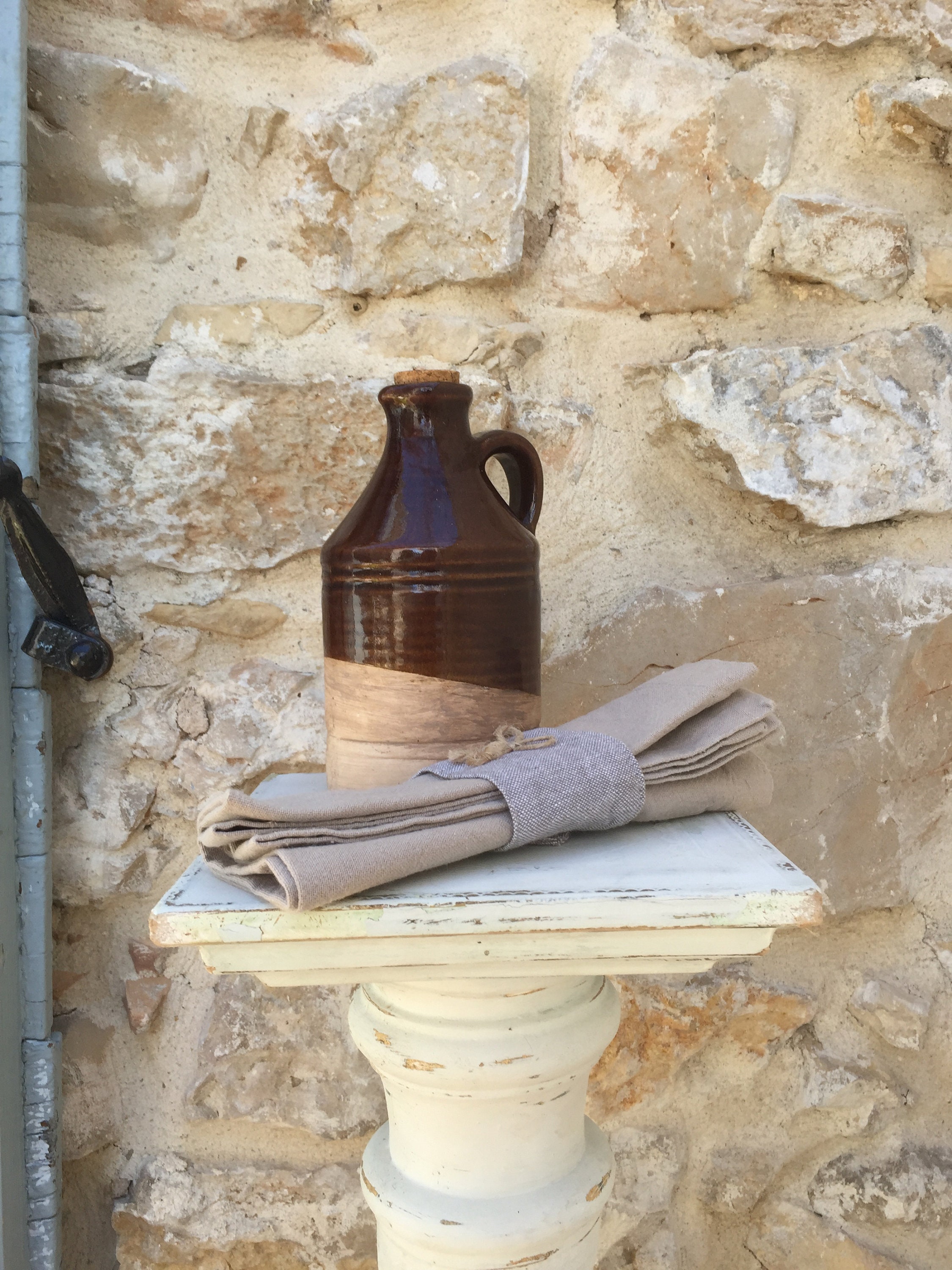 Antique French Olive Oil Pot With Cork Vinegar Water Wine Etsy