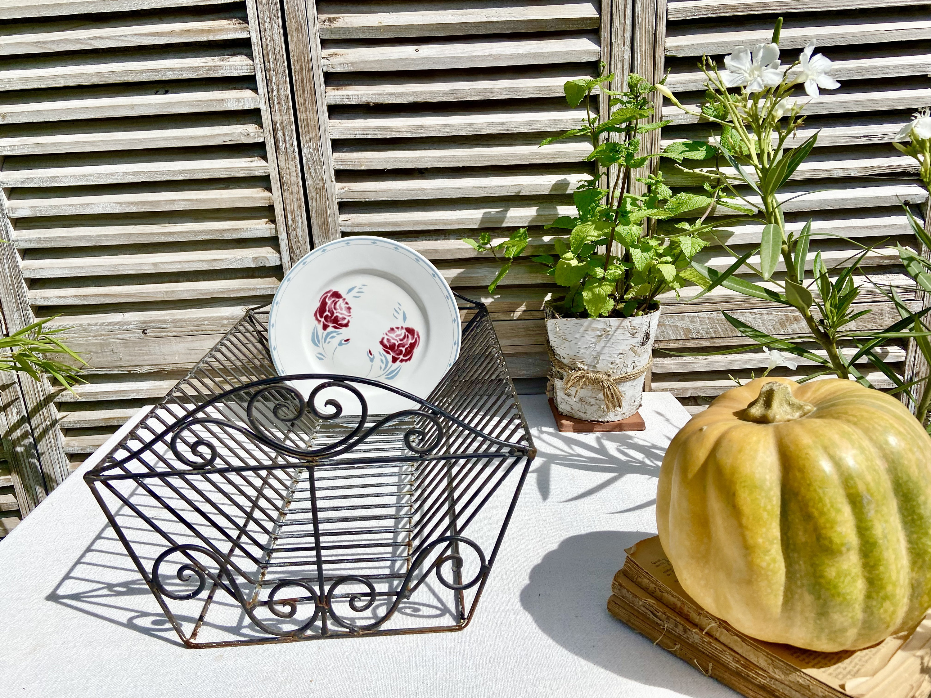 French Dish Rack, Rustic Metal Wire Draining Board Plate Rack, Old Iron  Kitchen Sink Drying Rack, Vintage Country Farmhouse Drying Rack 