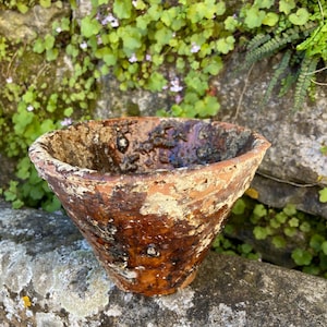 Antique French Terracotta Resin Harvesting Pot, vintage sap pot, Farmhouse Decor,