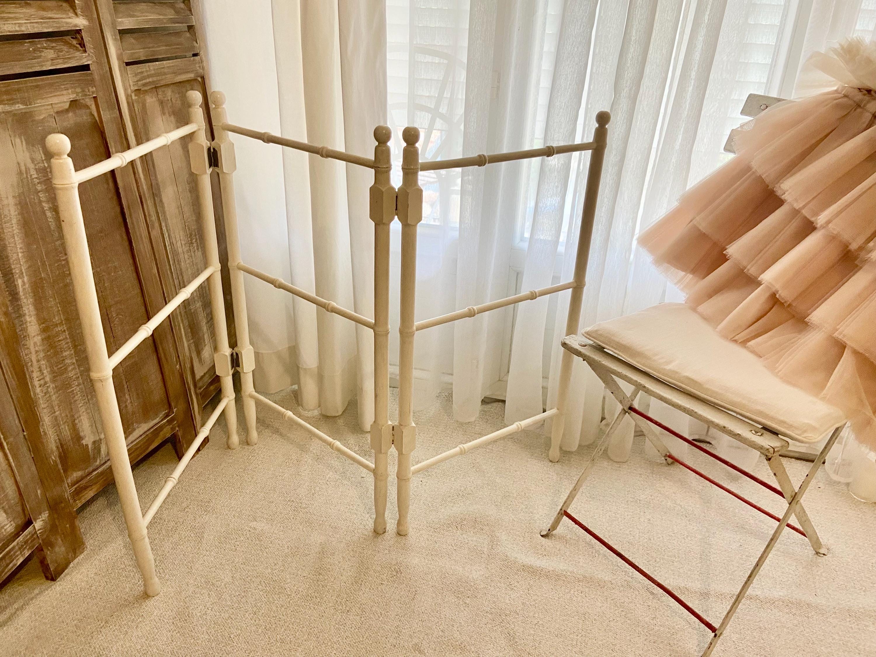 Vintage wooden towel rail sale