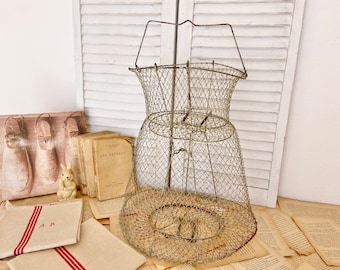 Cage de crabe pliable, panier de crabe de poisson filable portable