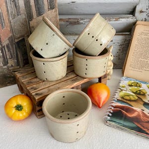 Antique French Cheese Mold: Glazed Stoneware Farmhouse Decor