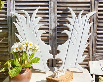 Alas de ángel de madera estilo shabby chic: decoración artesanal francesa para el hogar