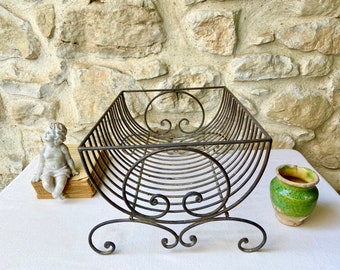 Antique Primitive Metal Wire Dish Drying Rack Plate Display Stand