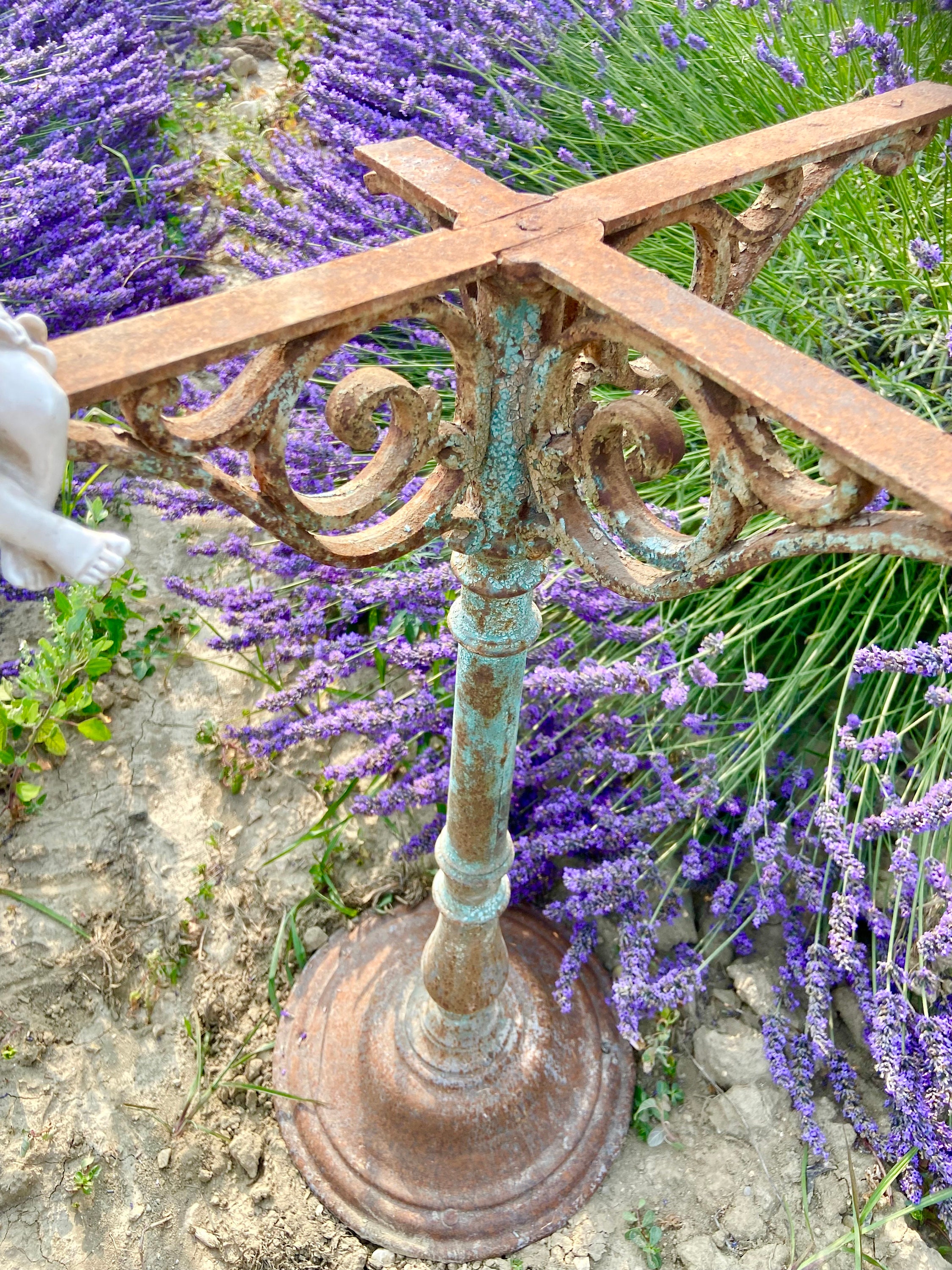 アンティーク鋳鉄製ビストロテーブル脚：1800年代の