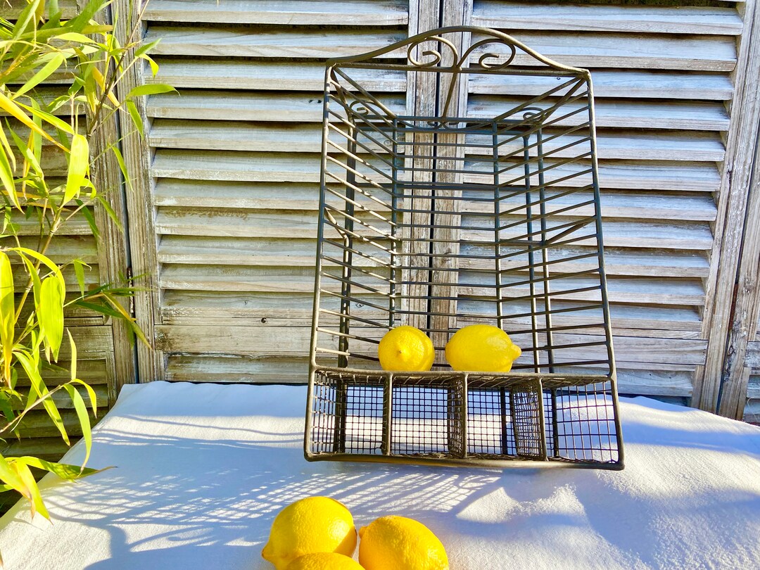 French Dish Rack, Vintage Black Draining Board Plate Rack, Beautiful
