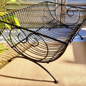 Vintage French Farmhouse Dish Rack: Black Wire Plate Drying Rack