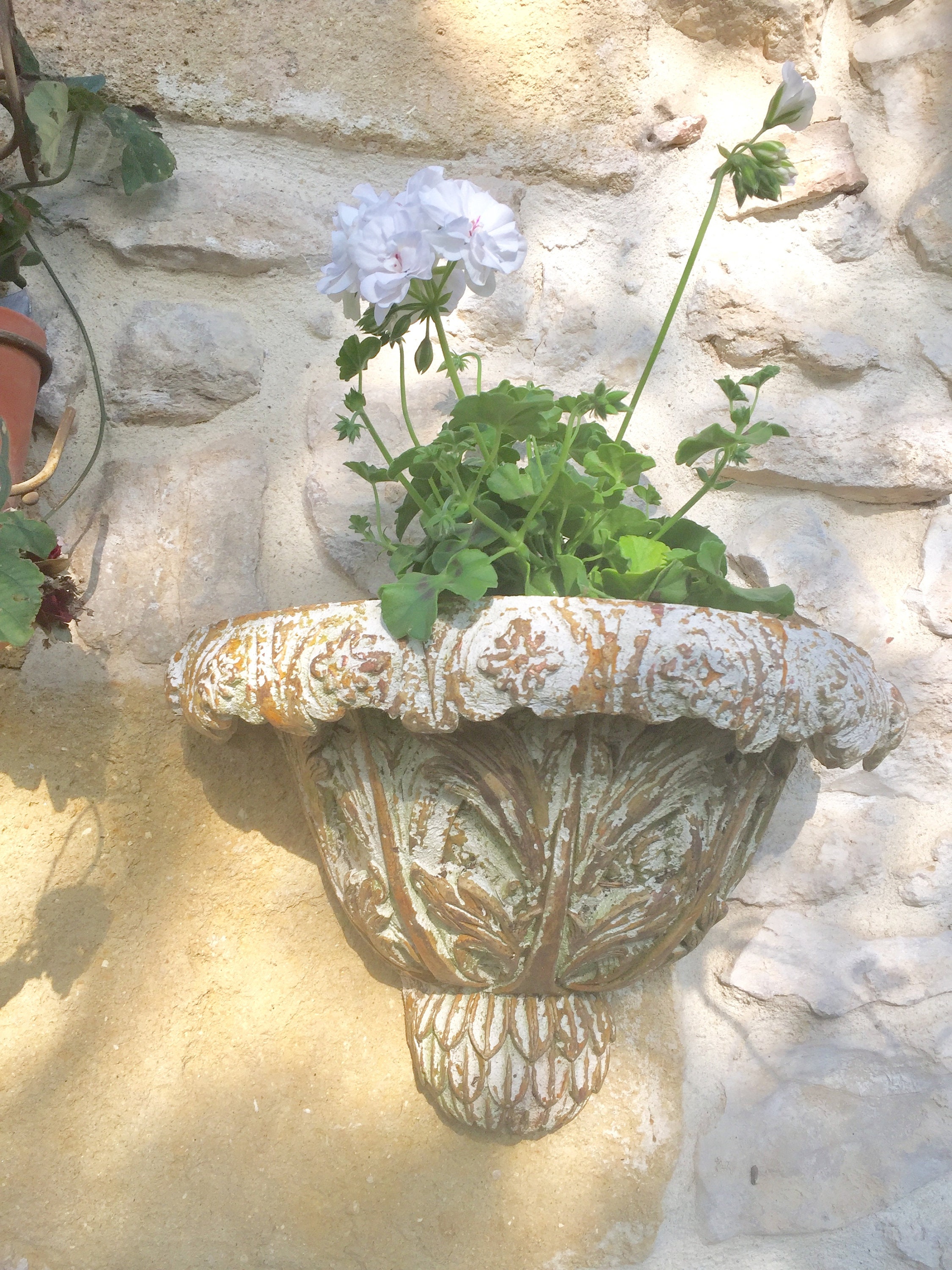 Shabby wall sconce French XL large vintage distressed light sconce