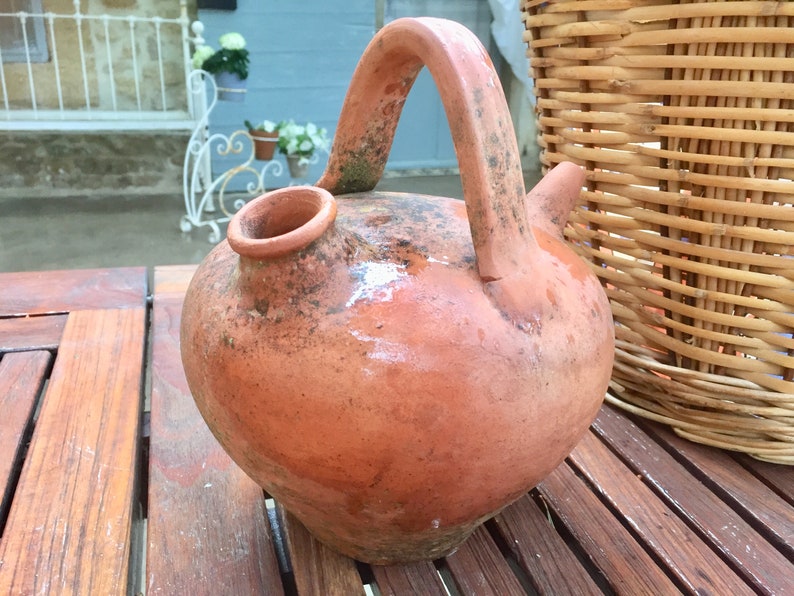 French Antique water Jug terracotta handmade pitcher Etsy