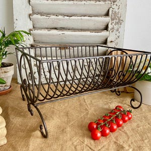 French dish rack, black brown wire draining board plate rack, old iron kitchen sink drying rack, vintage country farmhouse drying rack