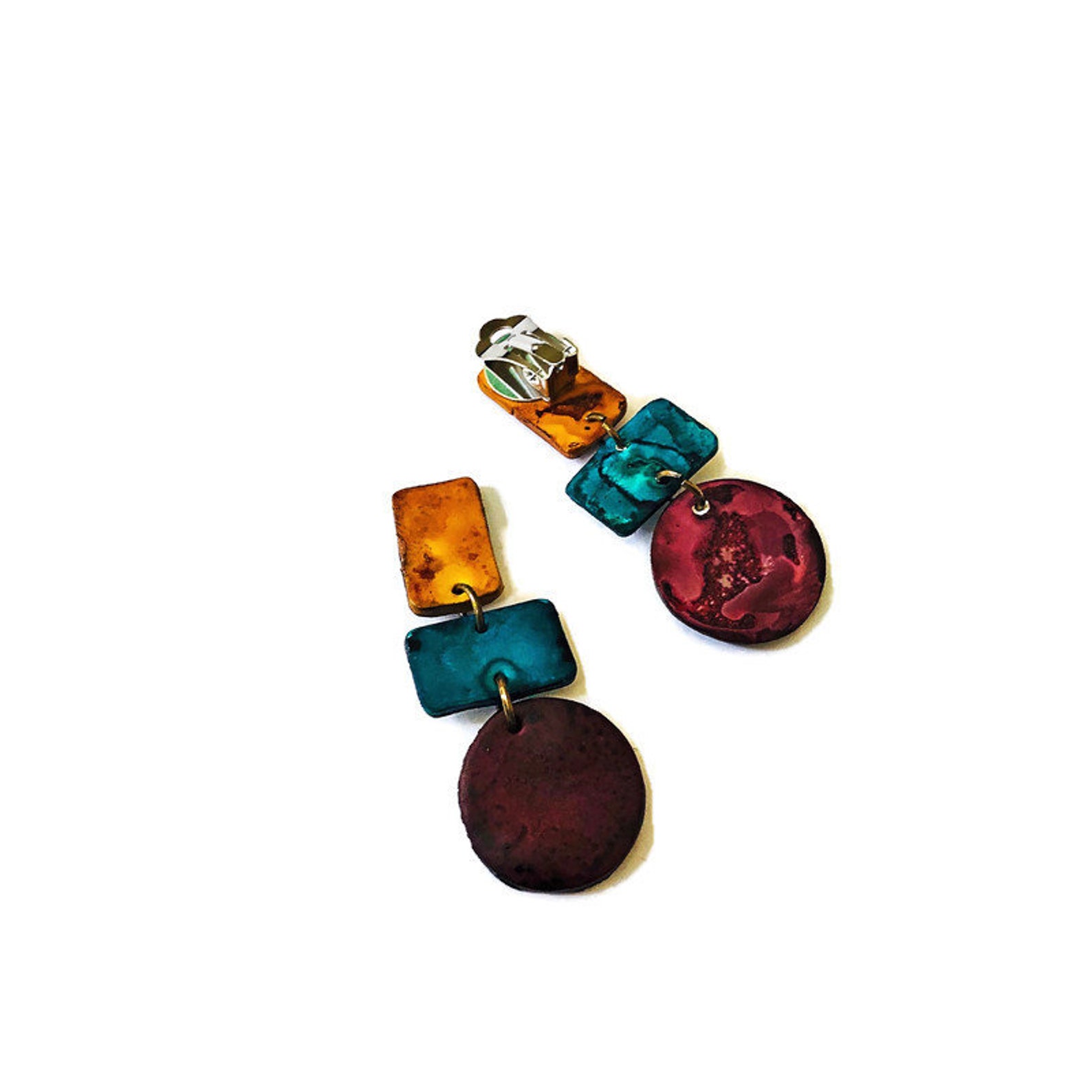 Big Chunky Statement Necklace, Handmade Polymer Clay Jewelry, 17 Colors
