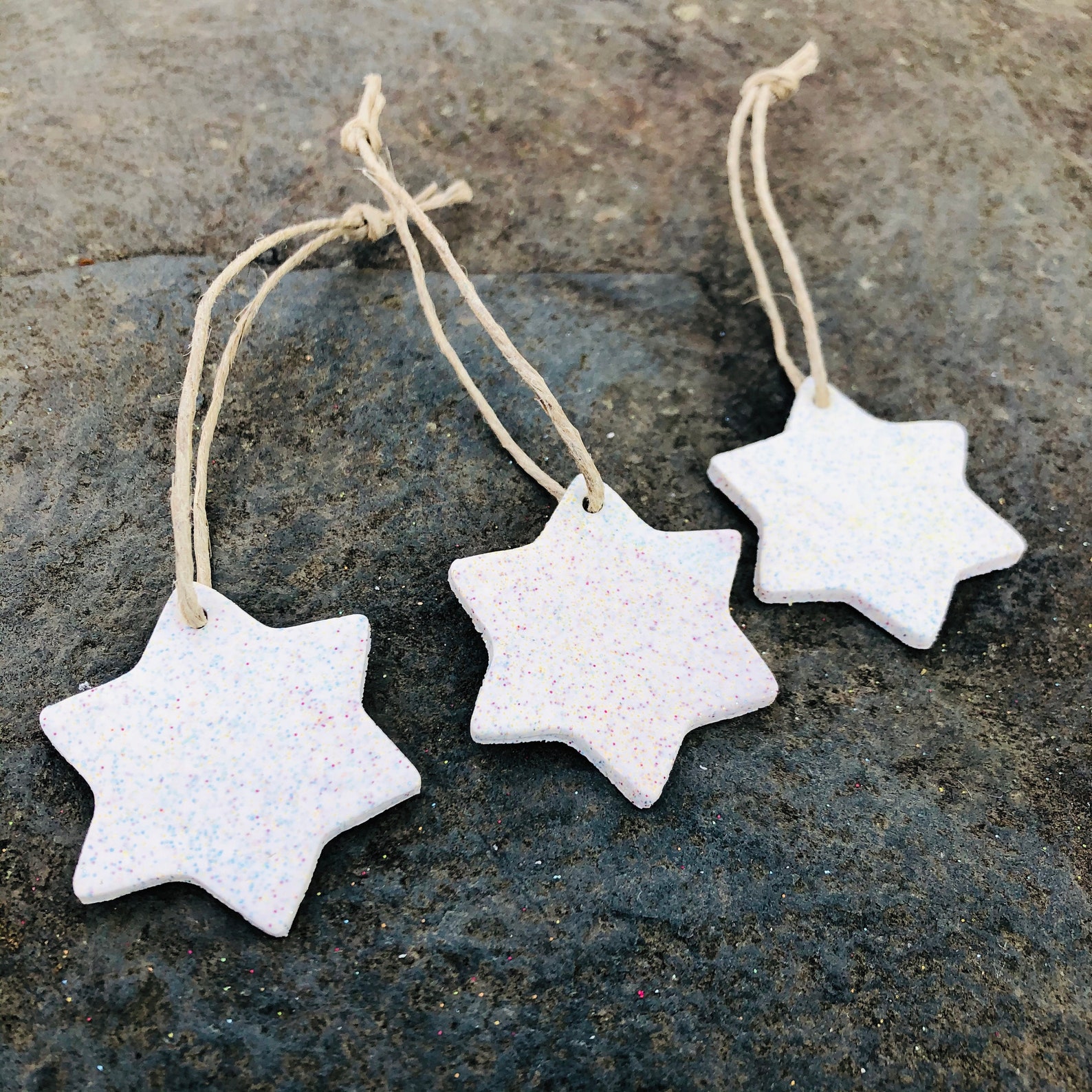 Sparkling White Star Ornaments Christmas Ornaments for Tree Etsy