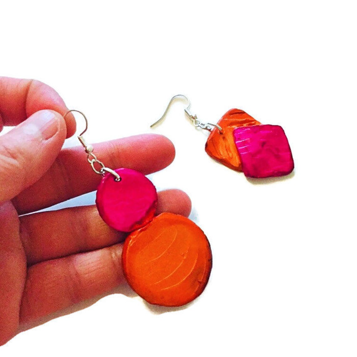 Quirky Mismatch Earrings Asymmetric Earrings Polymer Clay Etsy