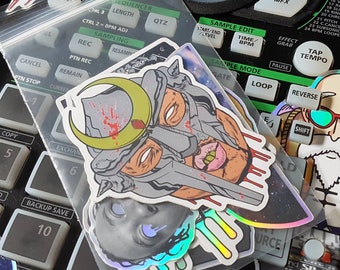 mixed vinyl sticker pack - holographic or mirror sticker metallic style decal