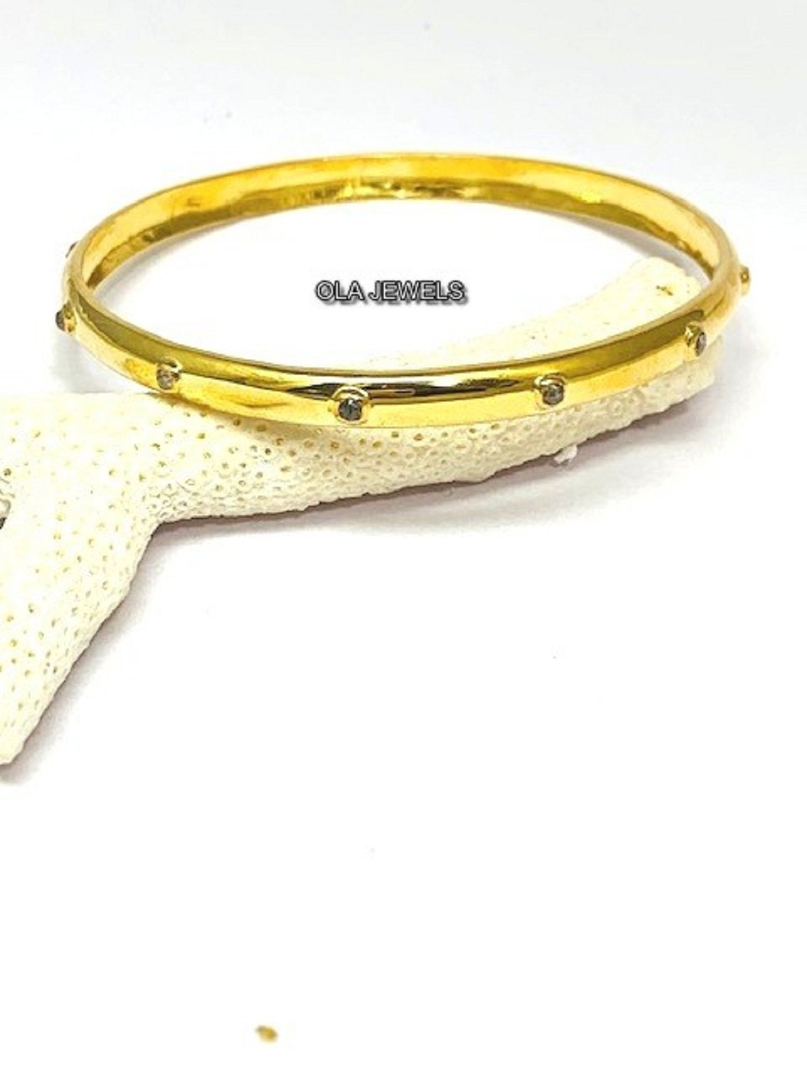 Esclava de diamantes chapados en oro de plata esterlina 925 | Etsy