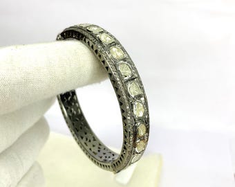 Diamond bangle silver bangle jewelry manufacturer diamond Anniversary handmade jewelry gifts wedding white finish Christmas diamond bangle