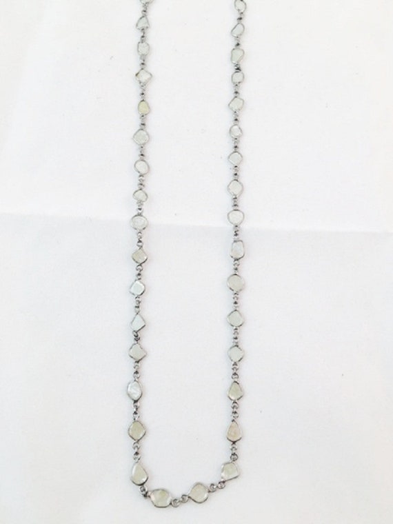 925 Sterling Silver X Buckle Diamond Necklace 18inch