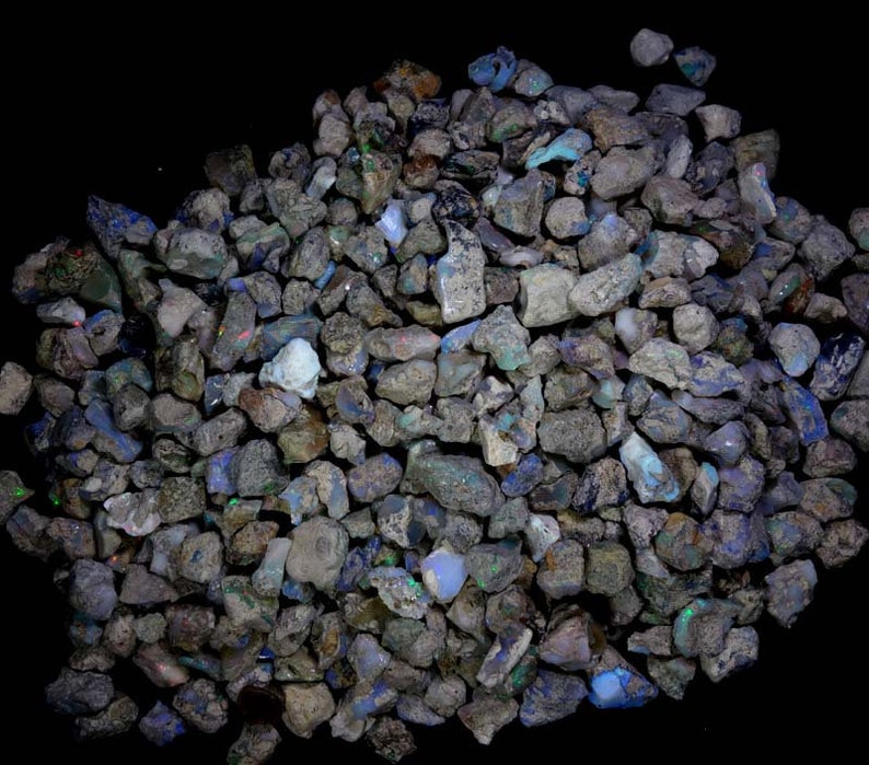 Natural Ethiopian Multi Color Fire Opal Rough Wholesale Lot Gems Lot01-12 500Cts