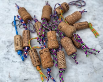 Wine Cork Floating Keyring