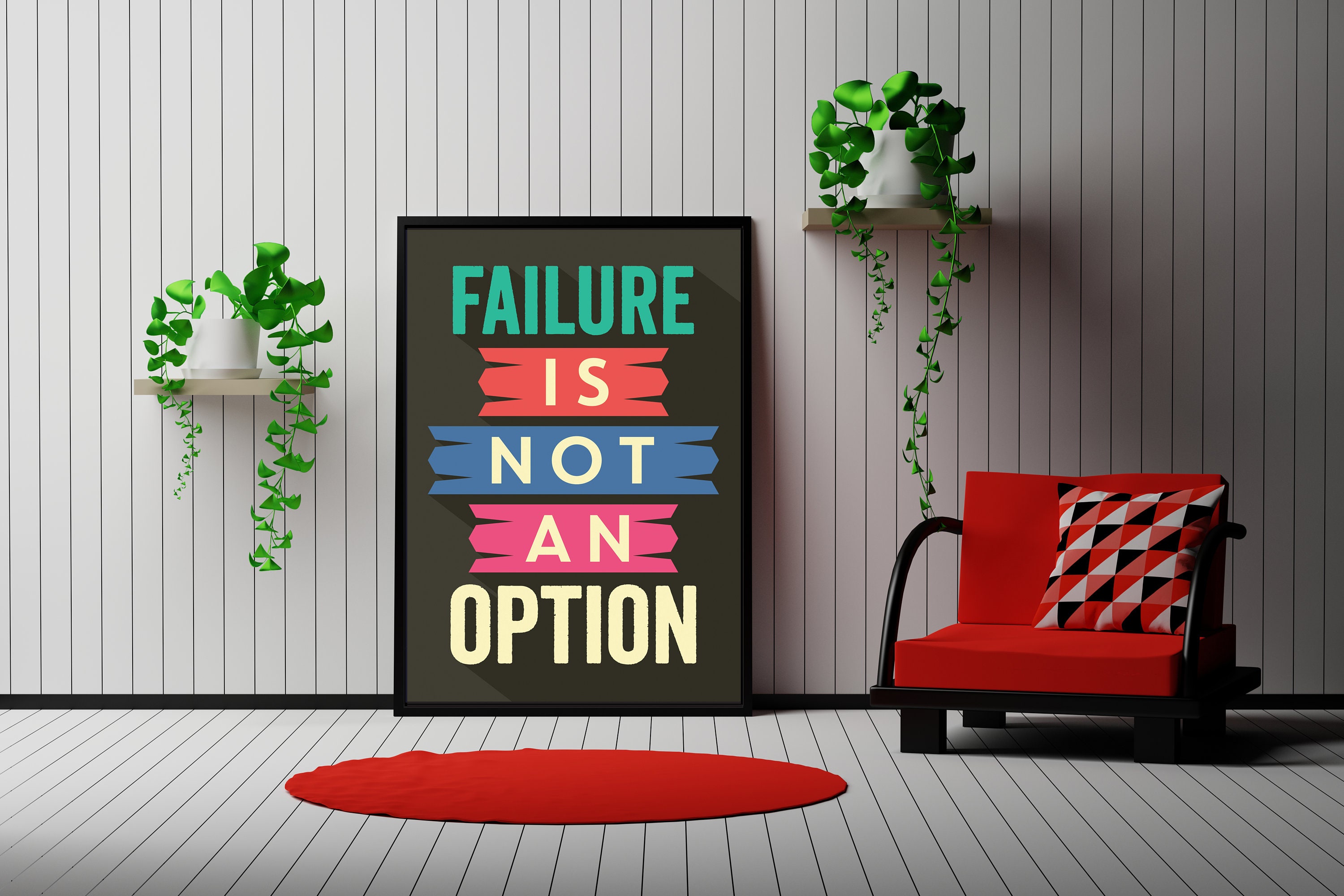 A4 Print Failure is not an Option Quote print | Etsy