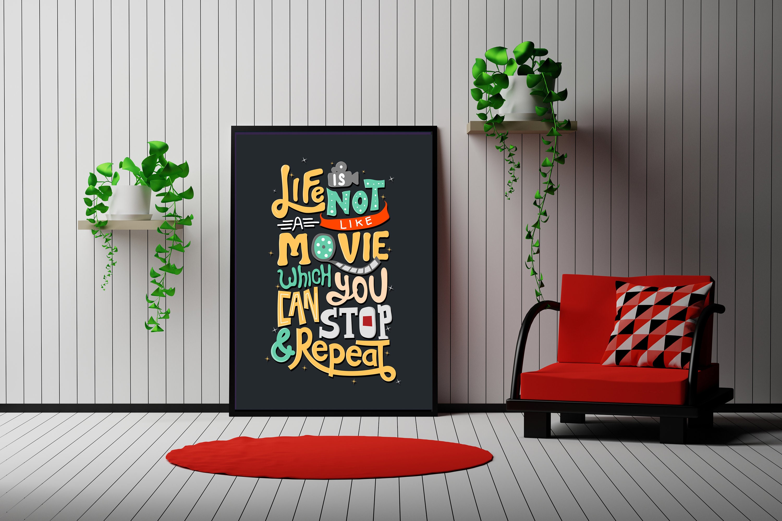 A4 Print Life is not like a movie which you can stop & Etsy