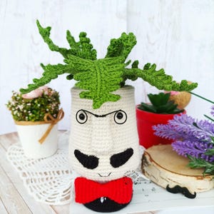 Crochet handmade artificial ornamental home plant