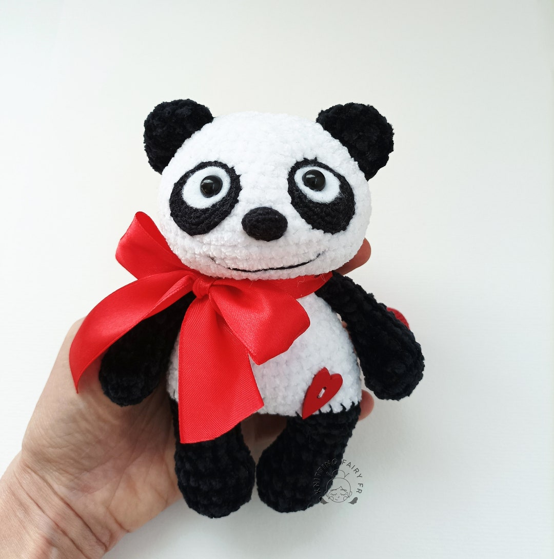 Crochet Handmade Velour Bear Panda - Etsy
