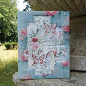 Photo album flowers scrapbooking witn  pockets