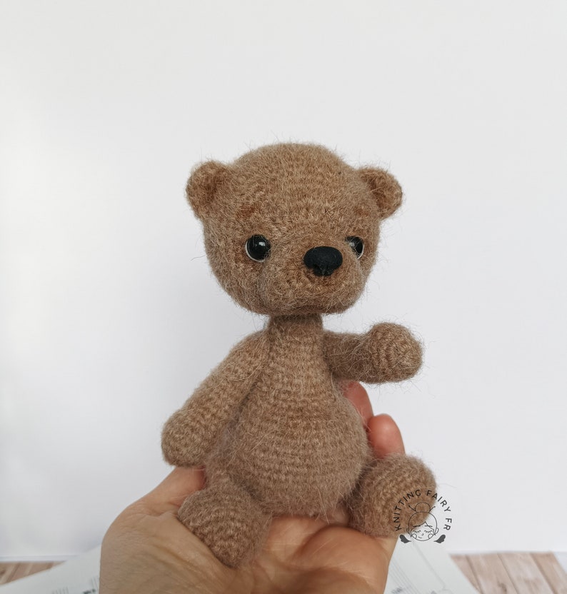 Ours en peluche en laine fait main au crochet image 4