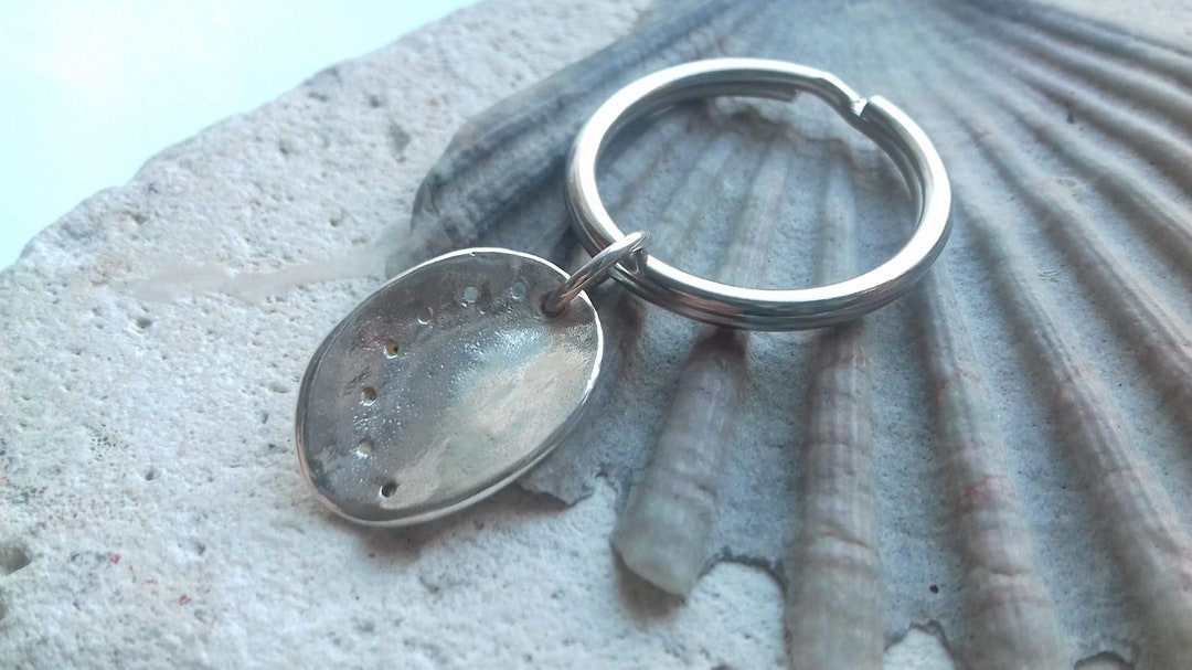 Silver Ormer Shell Solid Recycled Sterling Silver Guernsey Ormer Shell Charm With Steel ...