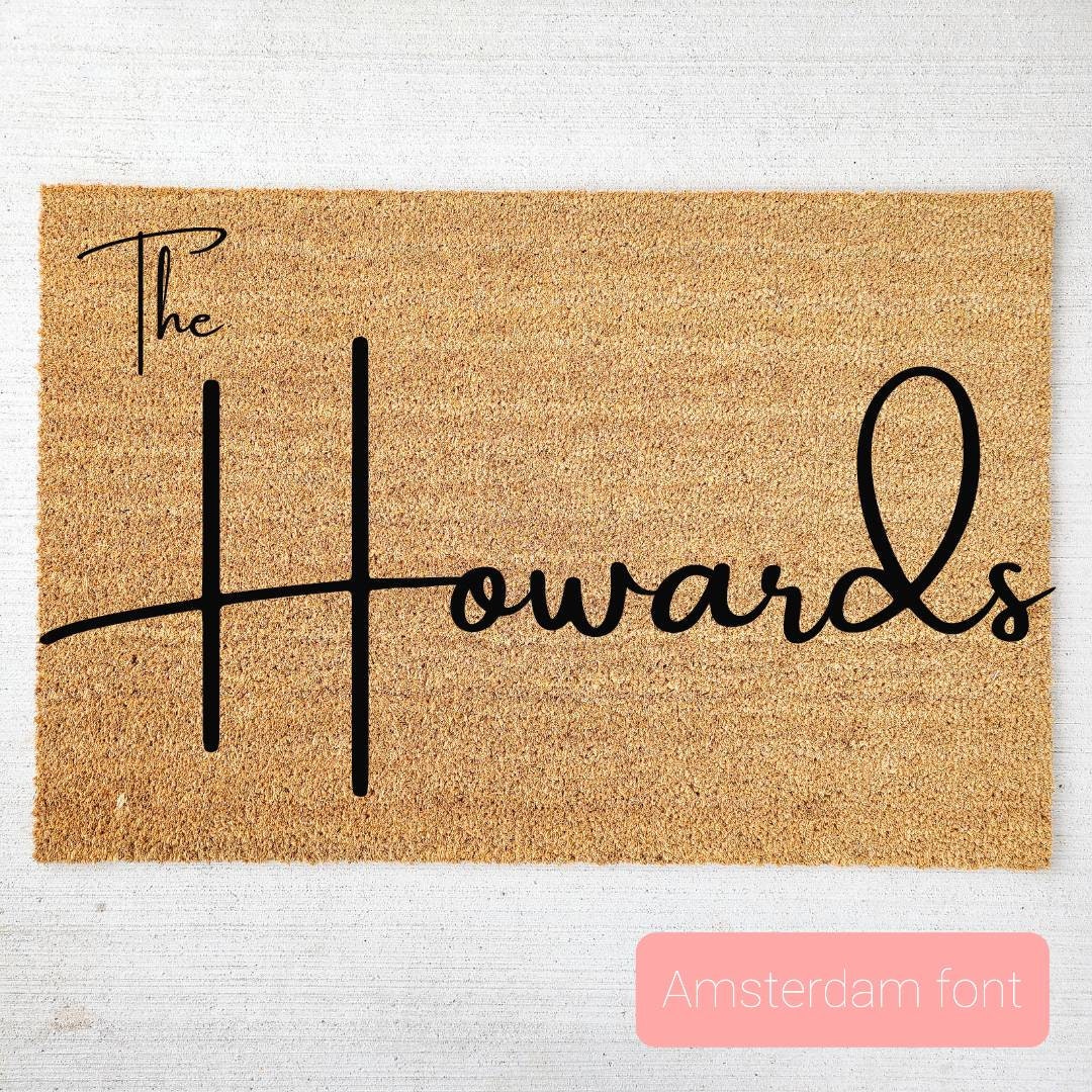 Custom Doormat Personalized Doormat Name Doormat Outdoor Mat Front Door