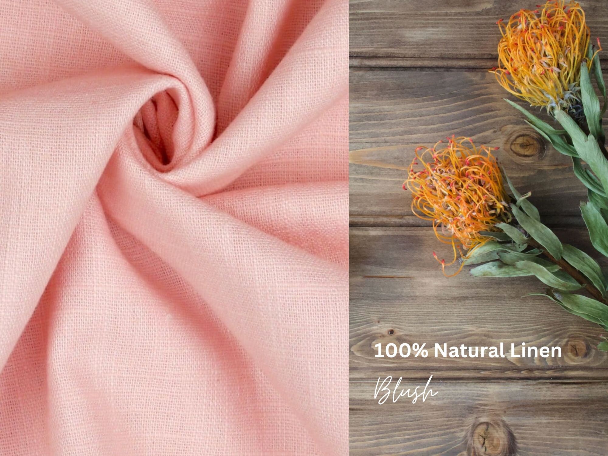Pink Linen Fabric -  UK