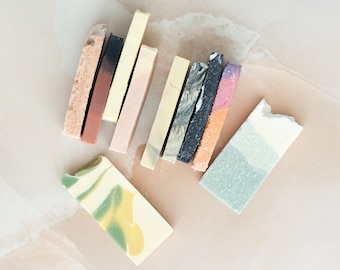 Soap Ends Sampler Set 10 stuks, Mini soaps sampler, Biologische handzeep, Willekeurige mix