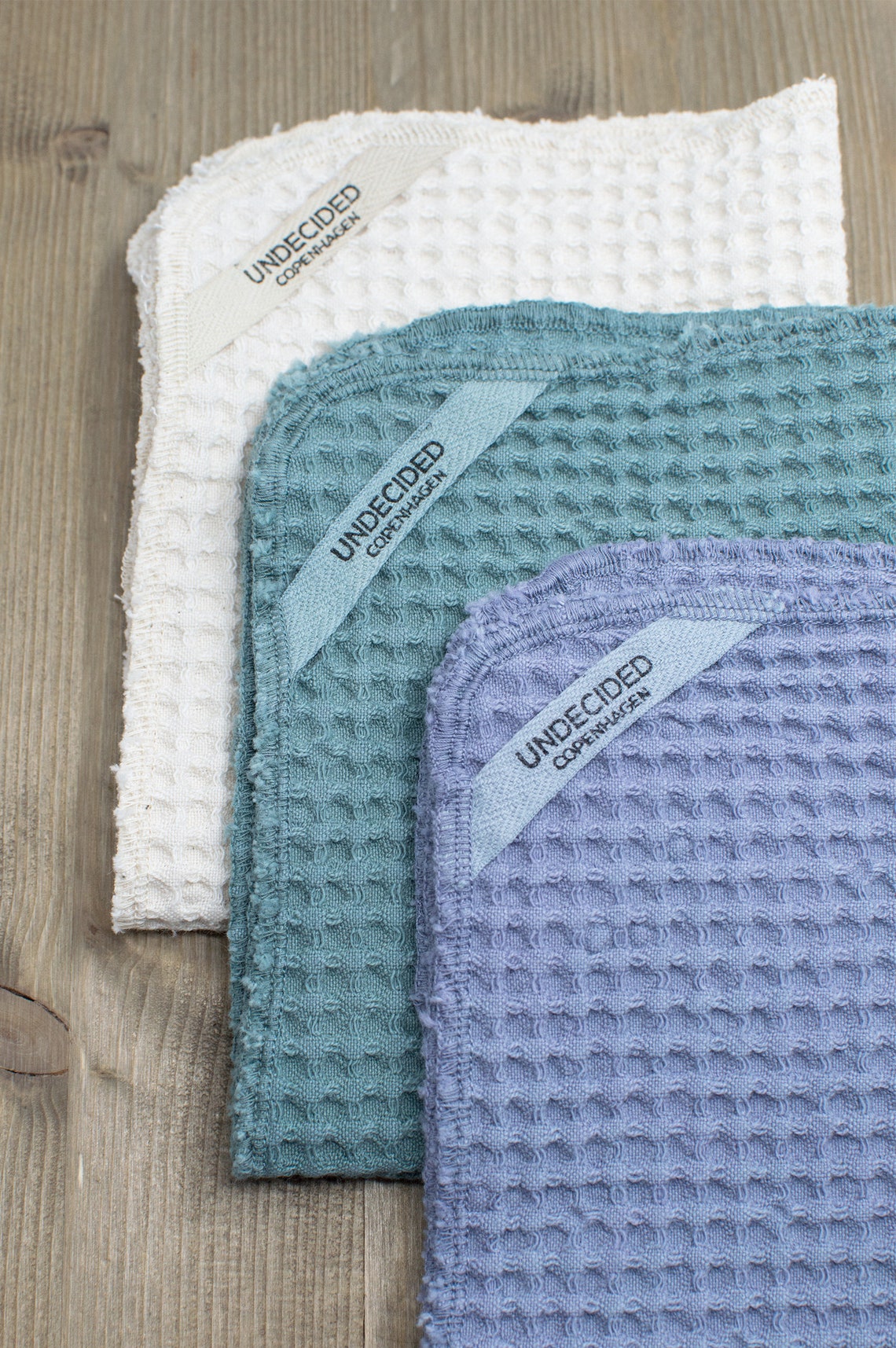 Multicolor Set of Organic Cotton Dish Cloths Waffle Weave Etsy